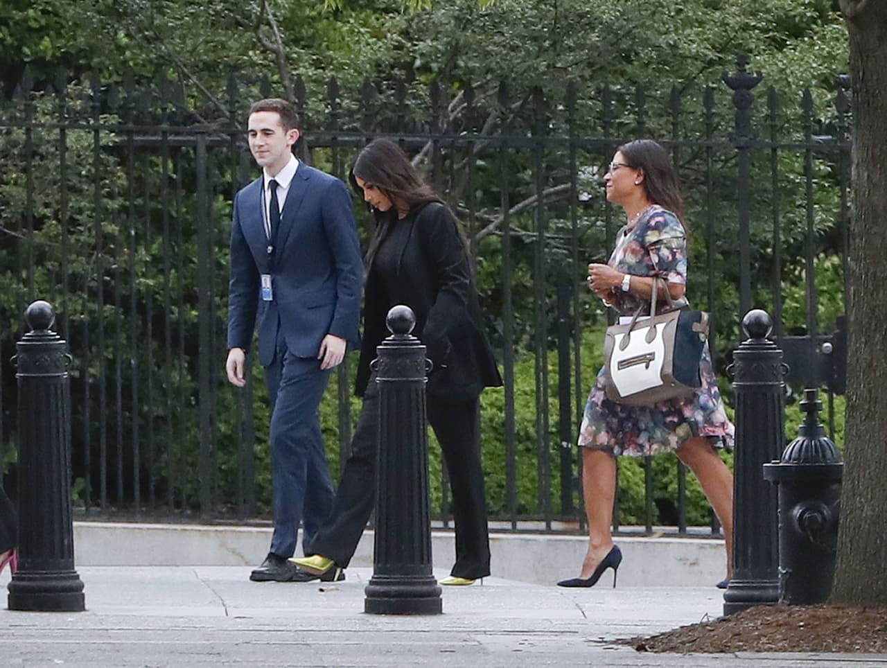 Kim Kardashian a su llegada a la Casa Blanca