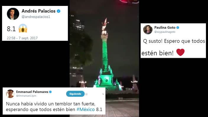 ¡Famosos de telenovela reaccionan ante el sismo!