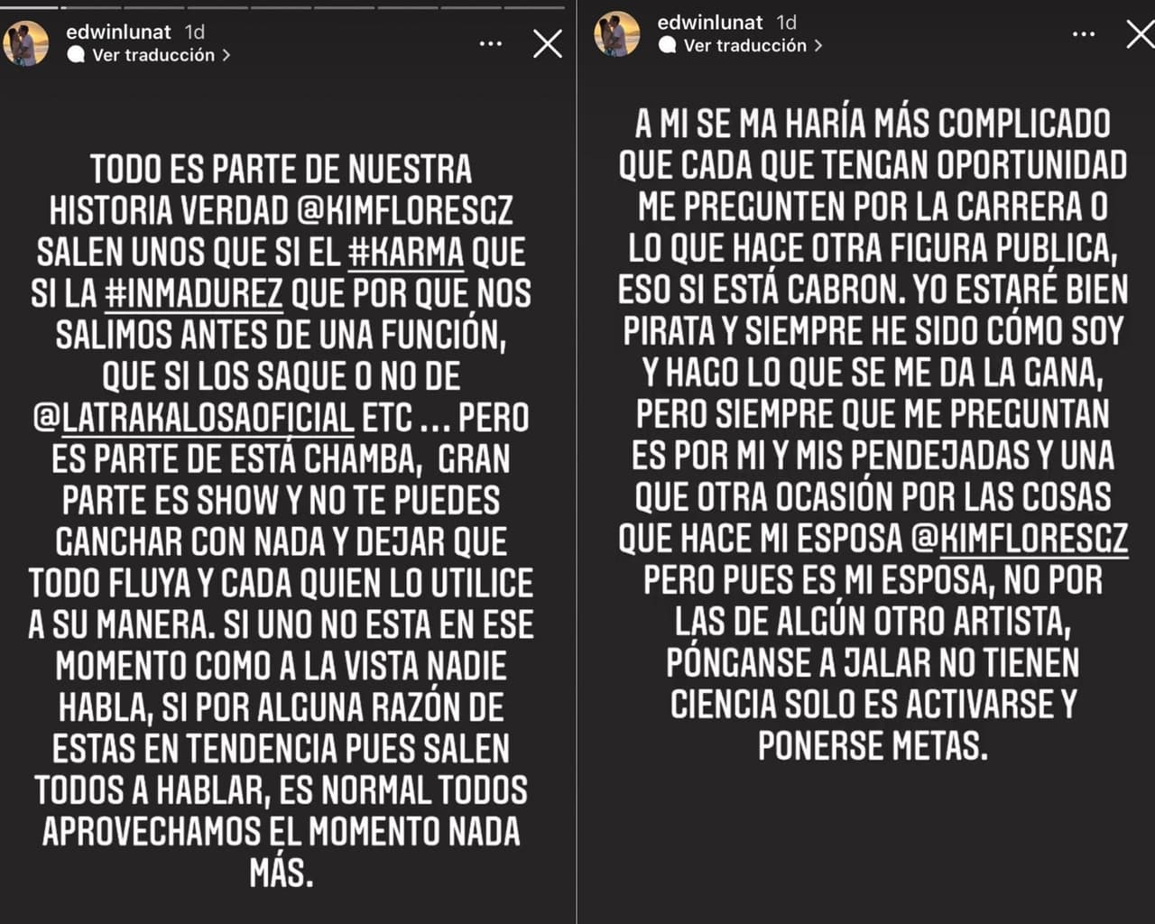 Edwin Luna responde con fuerte mensaje a Alann Mora en redes sociales.