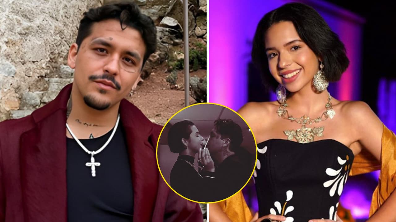 Nodal y Ángela derrochan amor en video y protagonizan su primer beso en redes sociales