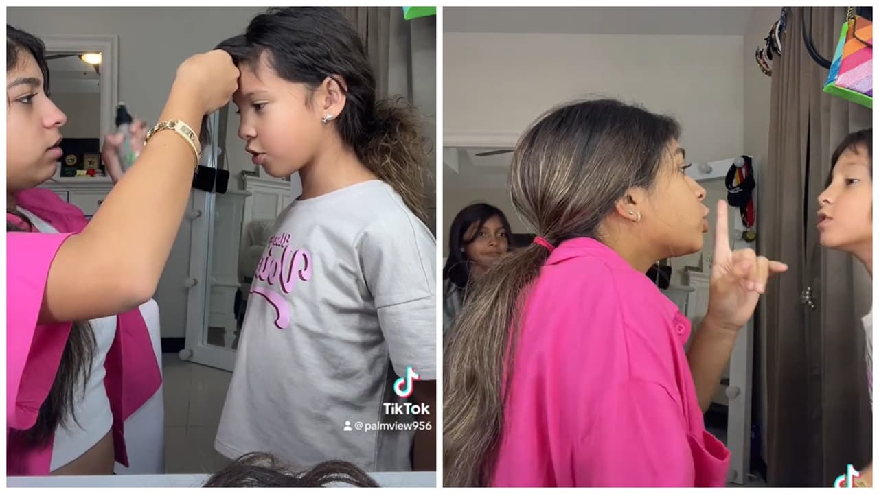 Niña arruina el cabello de su hermana y se unen para que mamá no las regañe
