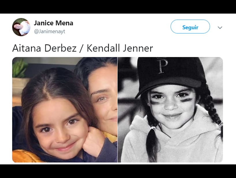 Los usuarios en redes sociales, sobre todo en Twitter, se percataron del parecido que existe entre la niña, de 5 años, con la modelo Kendall Jenner, quien es media hermana de Kim Kardashian.
