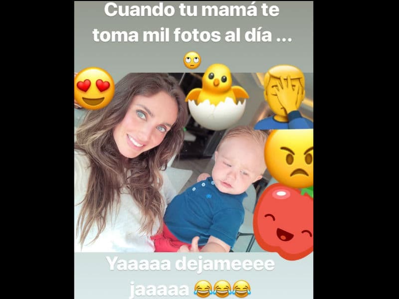 Anahí mostró el berriche de su hijo Manuel