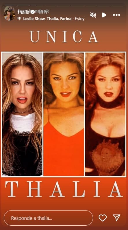Thalía compartió una imagen y la musicalizó con su canción 'Estoy soltera'.