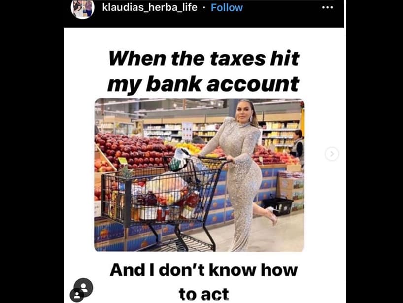 Finalmente, el meme ganador fue creado por @klaudias_herba_life con el texto ‘cuando los impuestos llegan a mi cuenta bancaria y no sé cómo actuar. “¡Felicidades y feliz Navidad! Te has ganado $500. Mándame un DM con tu Cash App info y te mando tu regalo. Fue muy difícil elegir el ganador porque hubo muchos memes que me gustaron, pero estos fueron algunos de mis favoritos (no están en orden)”, indicó.