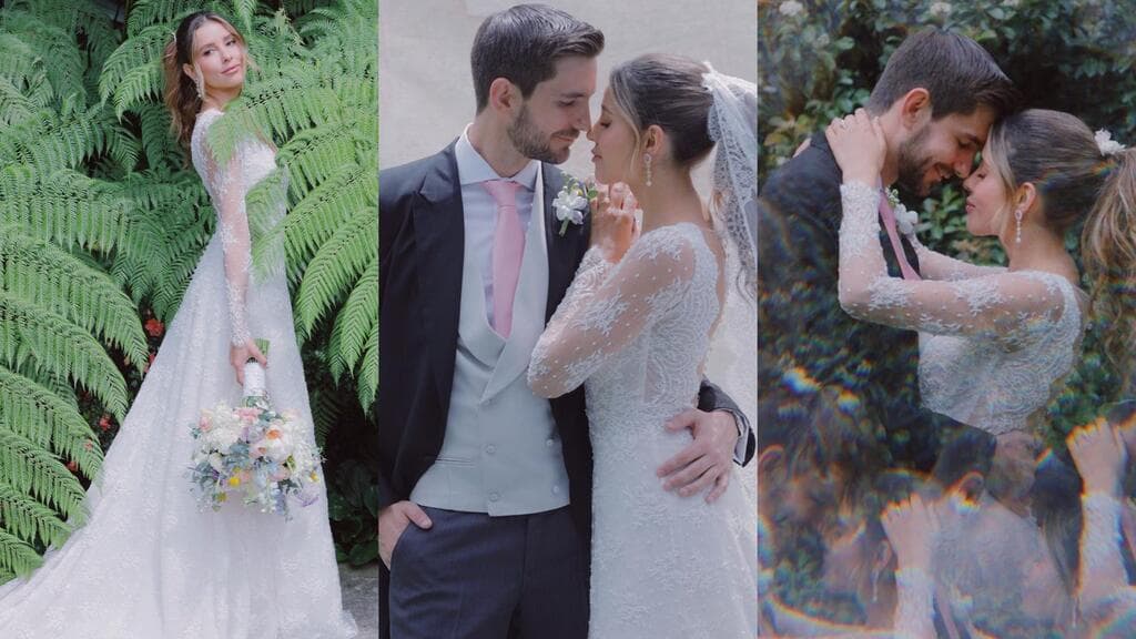 Paulina Goto lució un vestido de novia de la catalana Rosa Clará.