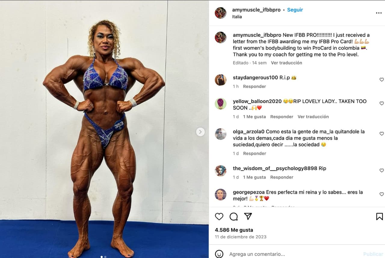 Zunilda Hoyos, fisicoculturista colombiana.