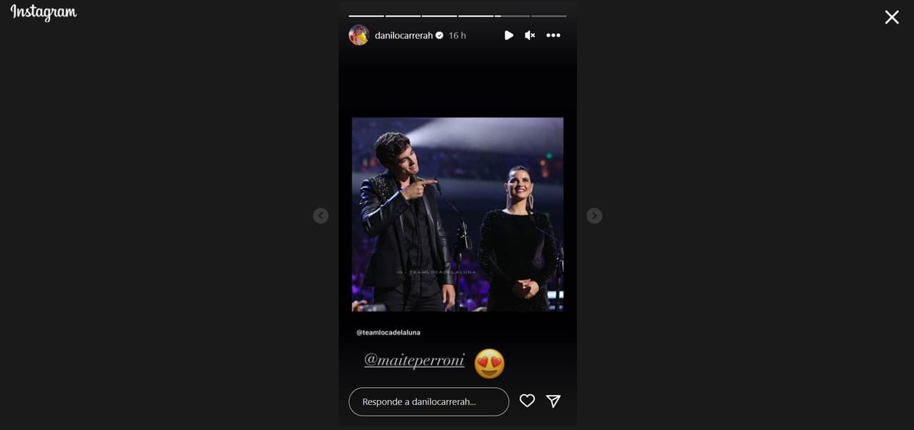 Danilo Carrera recuerda a Maite Perroni con foto del pasado.