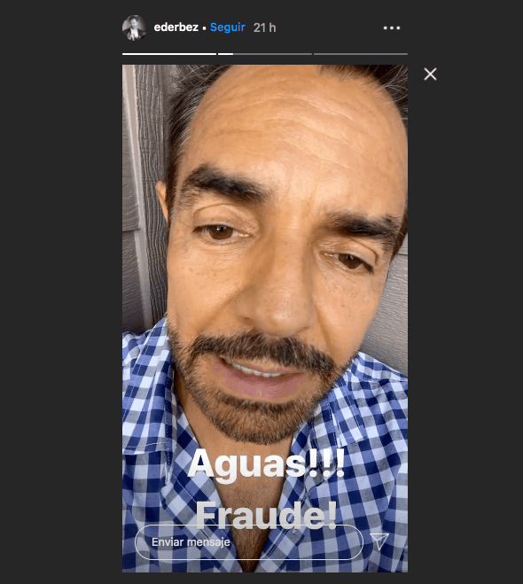 Eugenio Derbez denuncia que están robando en su nombre