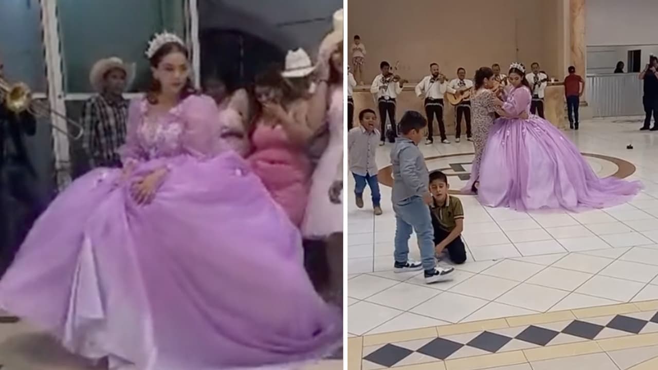 Niños 'arruinan' el vals de una quinceañera y ella enfurece: video desata polémica 