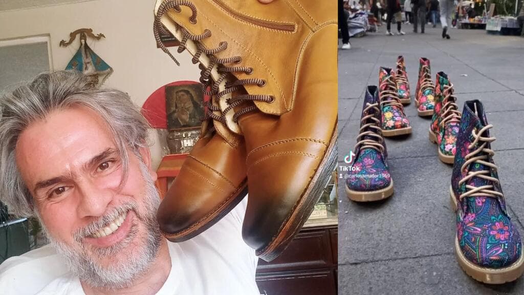 Carlos Amador compagina su carrera actoral con el emprendimiento de venta de calzado.