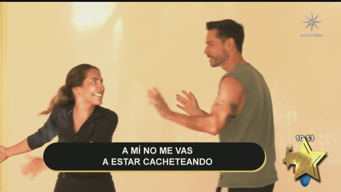 Nicky Chávez y Juan Solo en los ensayos de Las Estrellas bailan en Hoy
