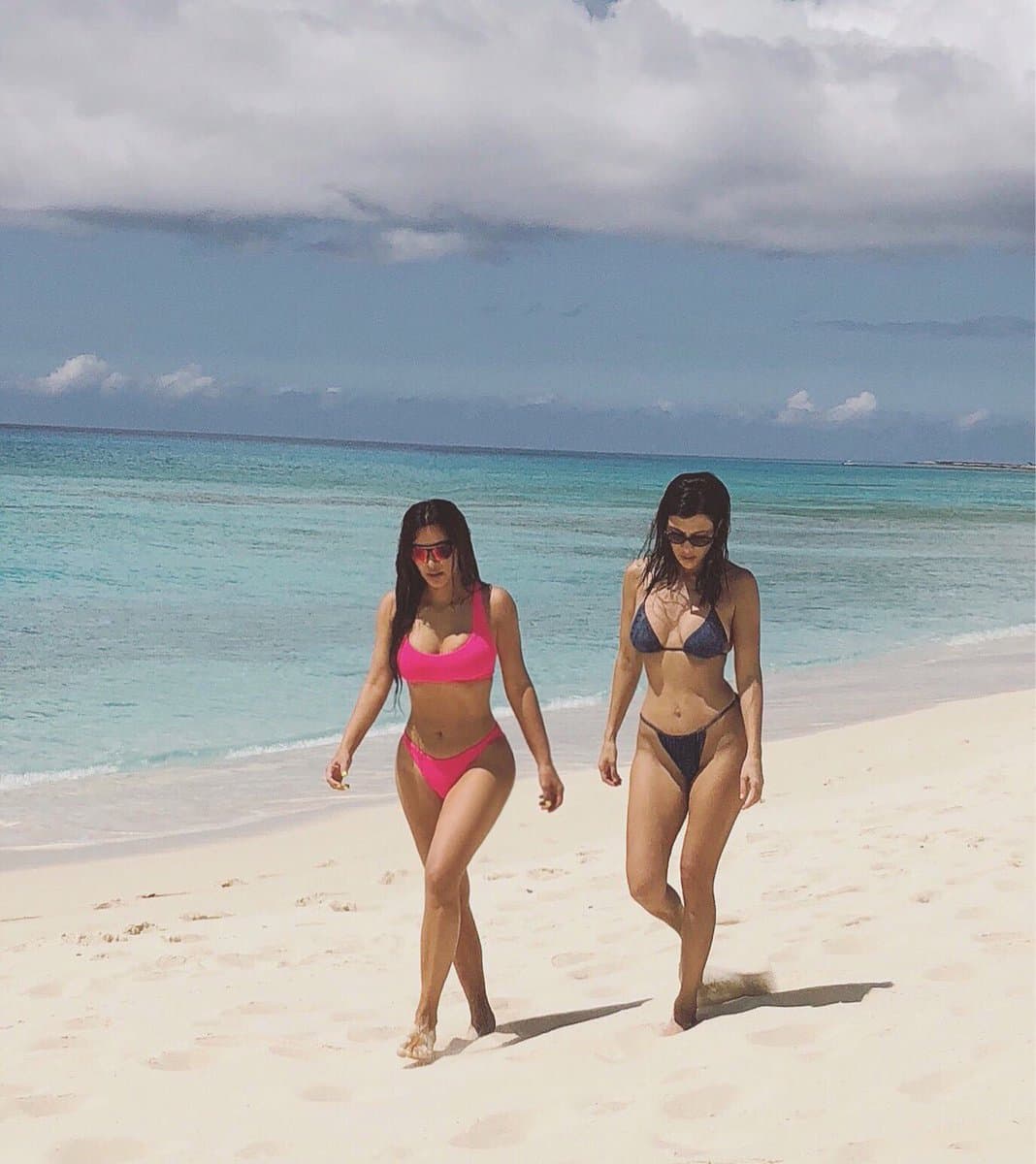 Kim y Kourtney Kardashian de vacaciones en el Caribe