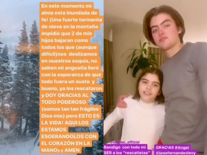 Hijos de Ana Bárbara quedan atrapados en una tormenta de nieve.