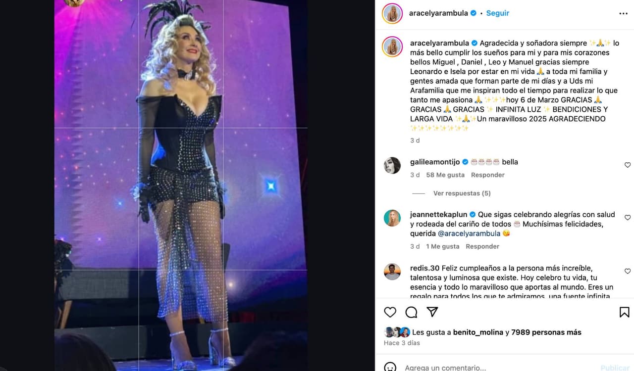 Actriz y cantante, Aracely Arámbula.