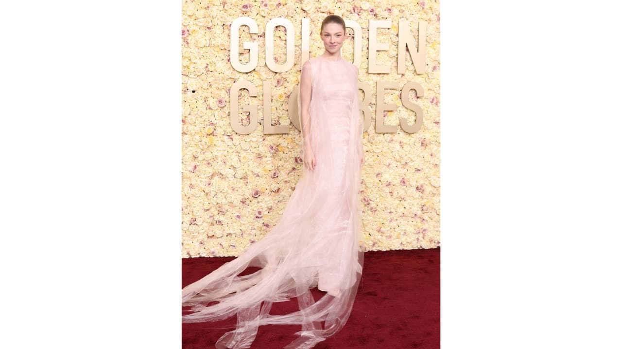 Hunter Schafer en los Golden Globes 2024.