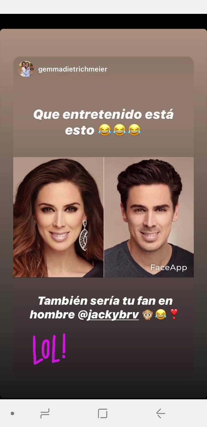Los fans de Jacky Bracamontes le hicieron llegar una foto de cómo luciría de hombre y afirmaron que sin importar su sexo, seguirían siendo sus admiradores.