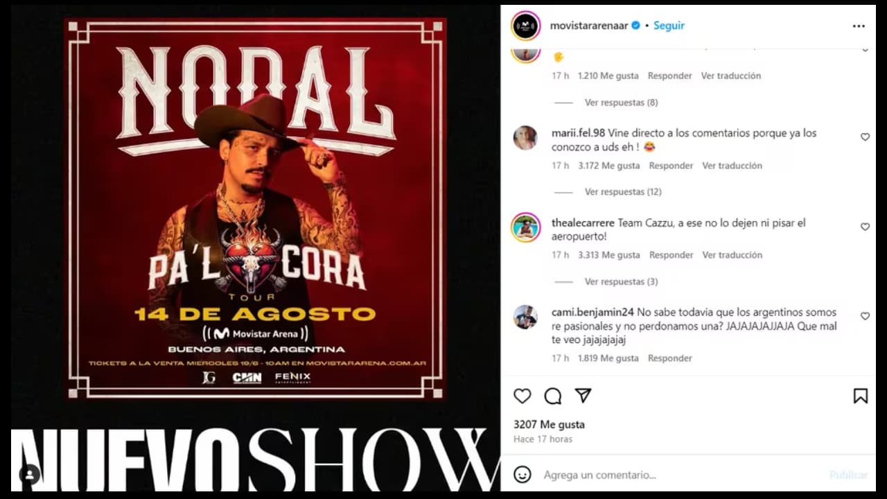 Nodal recibe críticas tras anunciar concierto