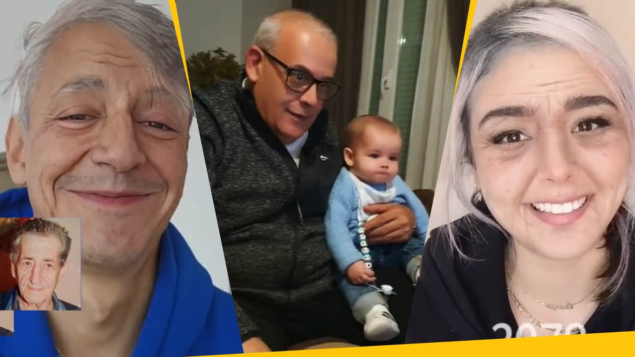 Nietos son idénticos a sus abuelos y lo presumen en TikTok