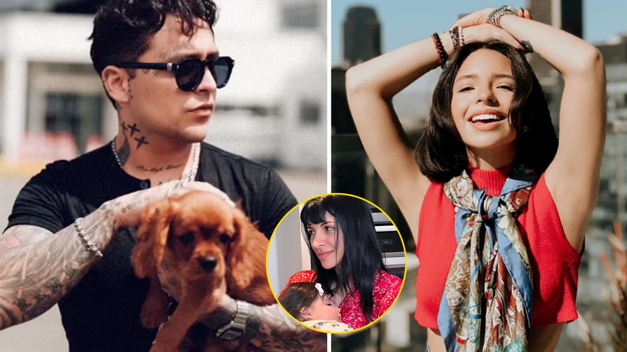 Nodal y Ángela Aguilar ya tienen ‘perrhijo’; en redes lo acusan por olvidar a su hija Inti
