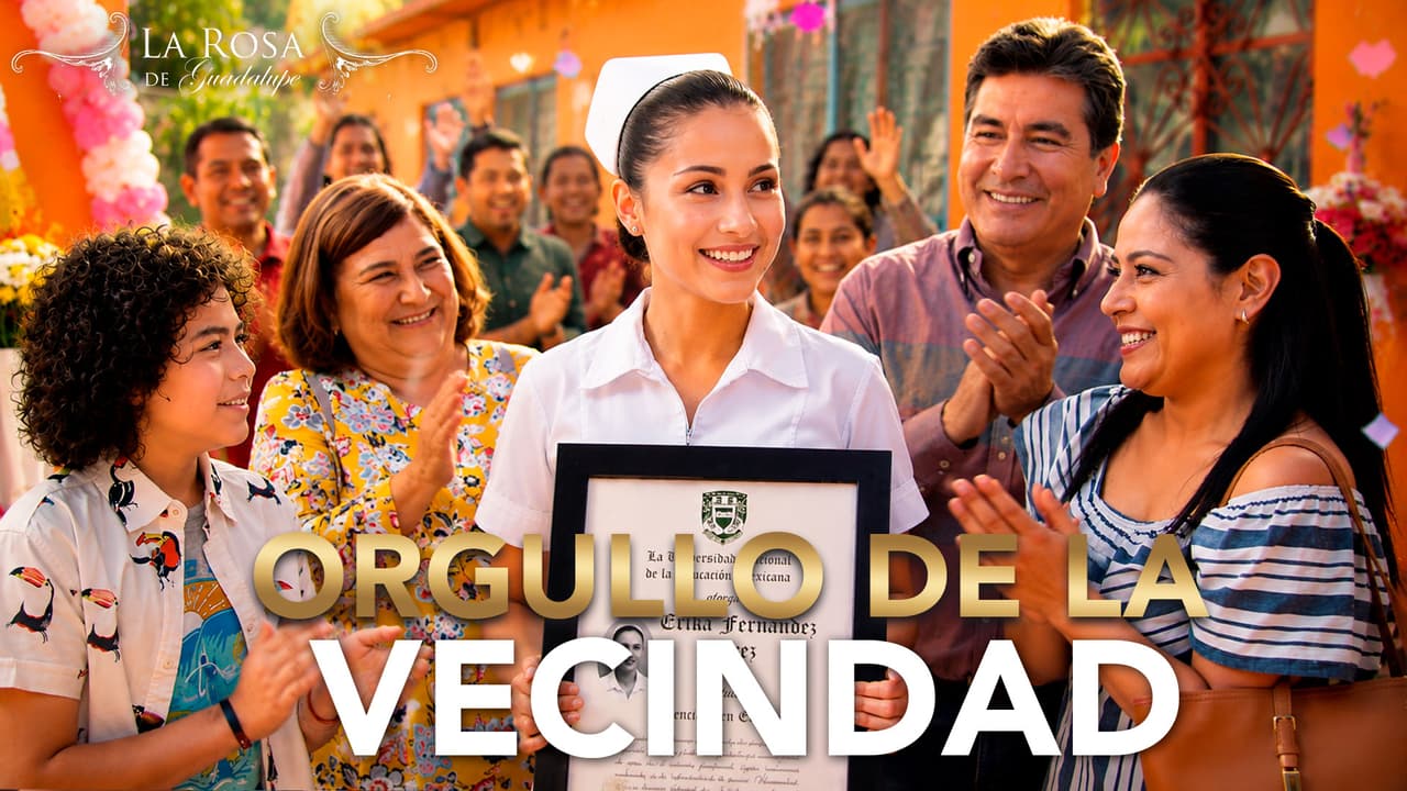 Erika es el orgullo de su vecindad porque se graduó de enfermera