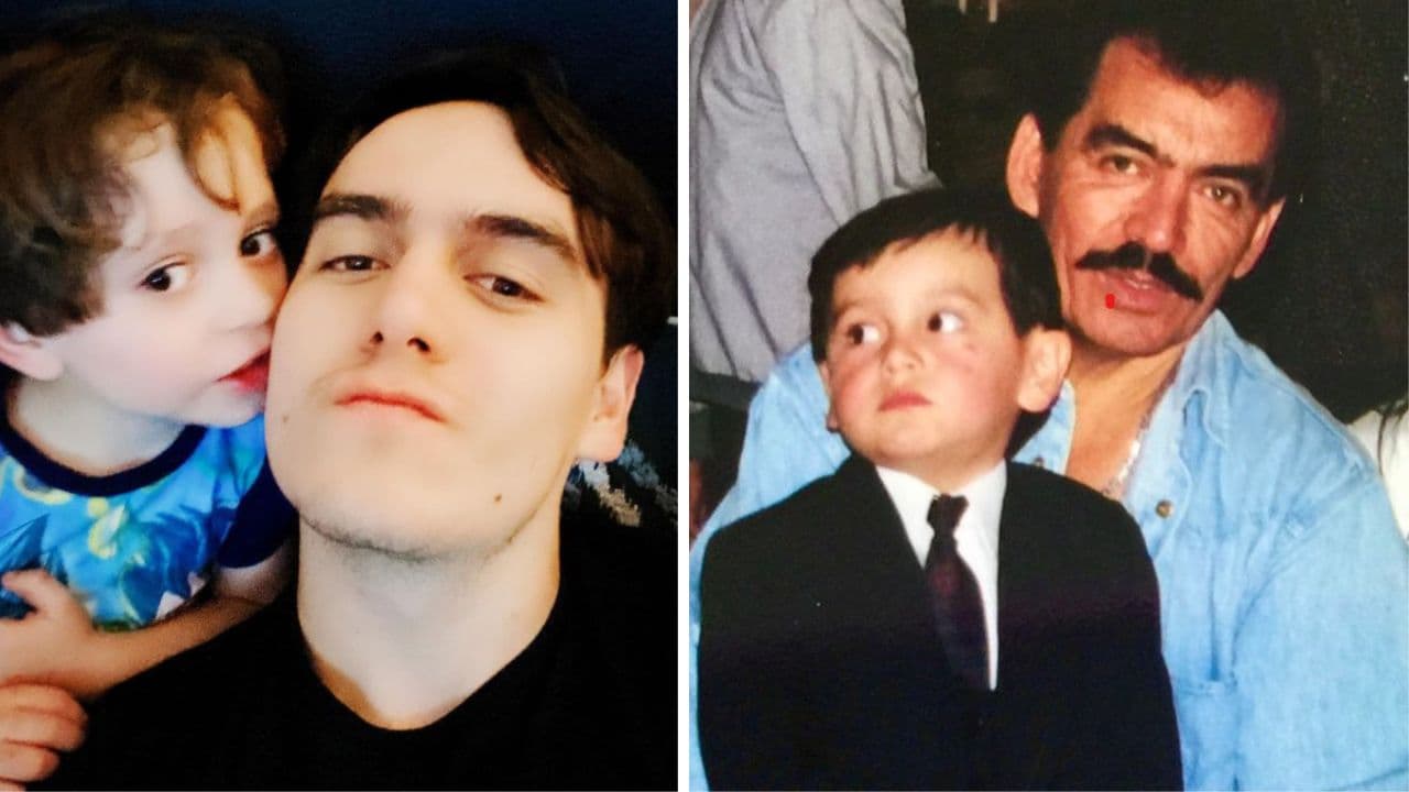 Julián Figueroa con su hijo y con su papá Joan Sebastian