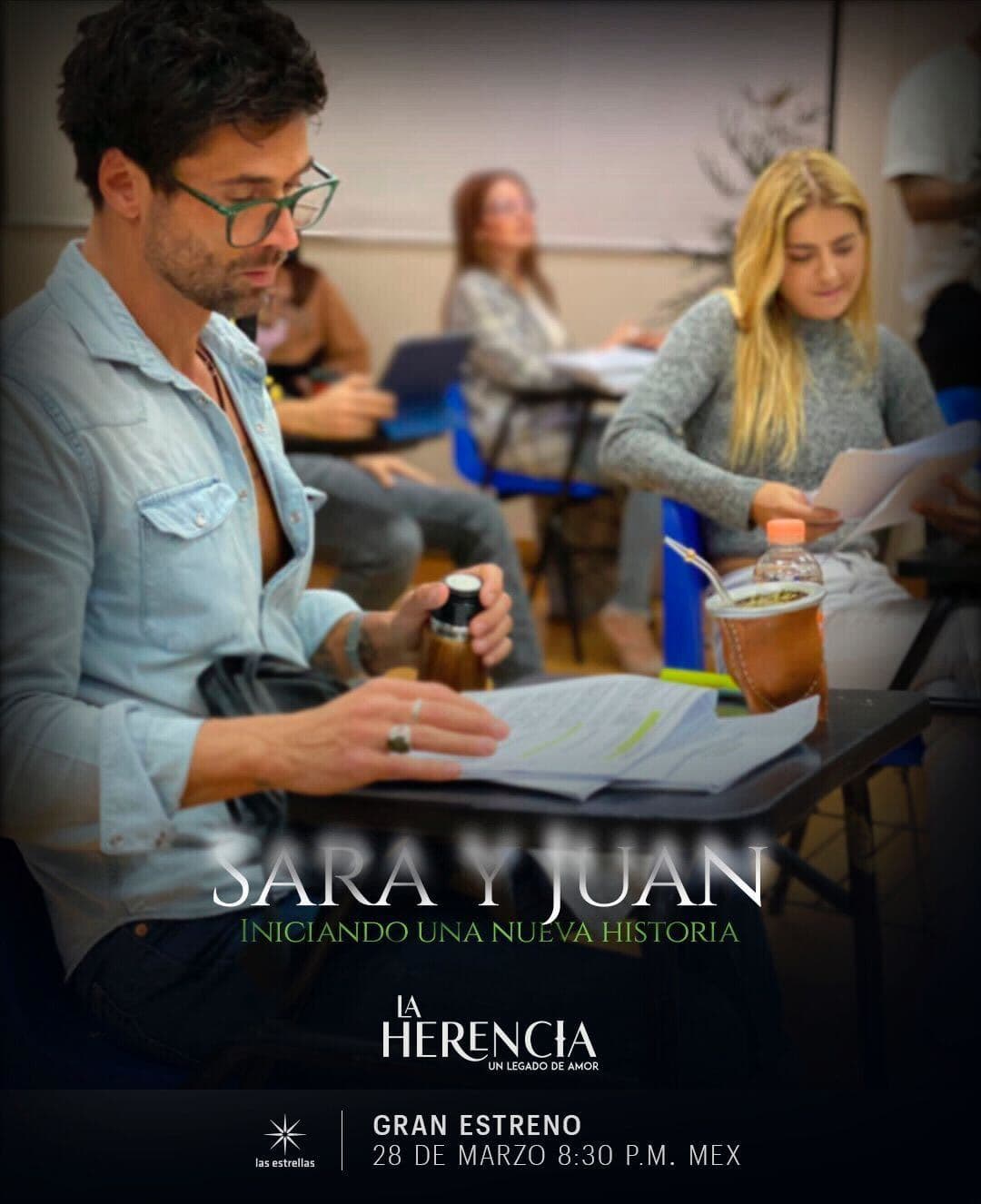 Matías Novoa y Michelle Renaud estelarizan "La Herencia", nueva producción de Juan Osorio y Roy Rojas de la que te compartimos algunas imágenes del elenco estudiando sus personajes.