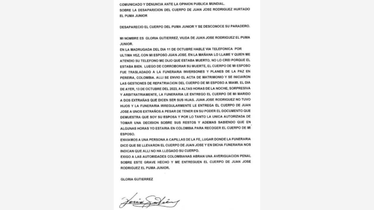 Reportan el robo del cuerpo de Juan José Rodríguez 'El Puma Jr.'