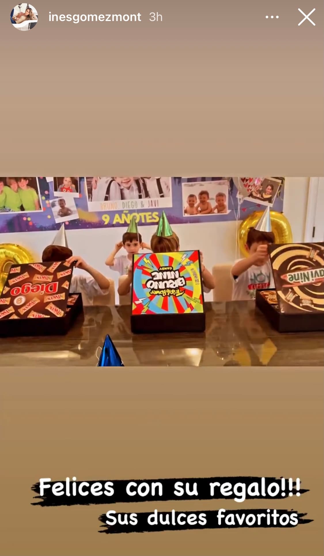 Del mismo modo, se pudo apreciar los deliciosos regalos que recibieron, pues cada uno obtuvo una caja personalizada con sus dulces y chocolates favoritos.