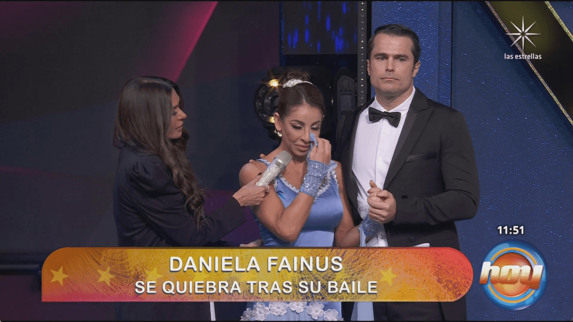 Daniela Fainus rompe en llanto tras su baile