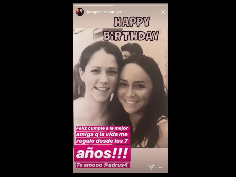 Inés Gómez Mont junto a su mejor amiga, Adriana Conde.