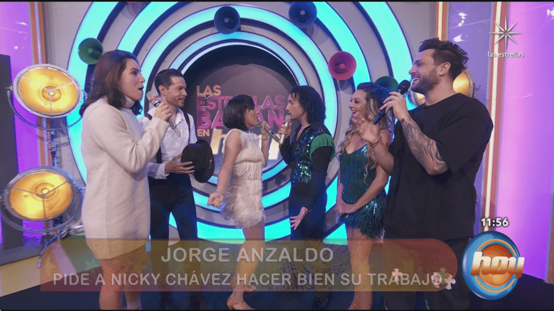 Jorge Anzaldo y Nicky Chávez pelean en 'Las Estrellas bailan en Hoy'