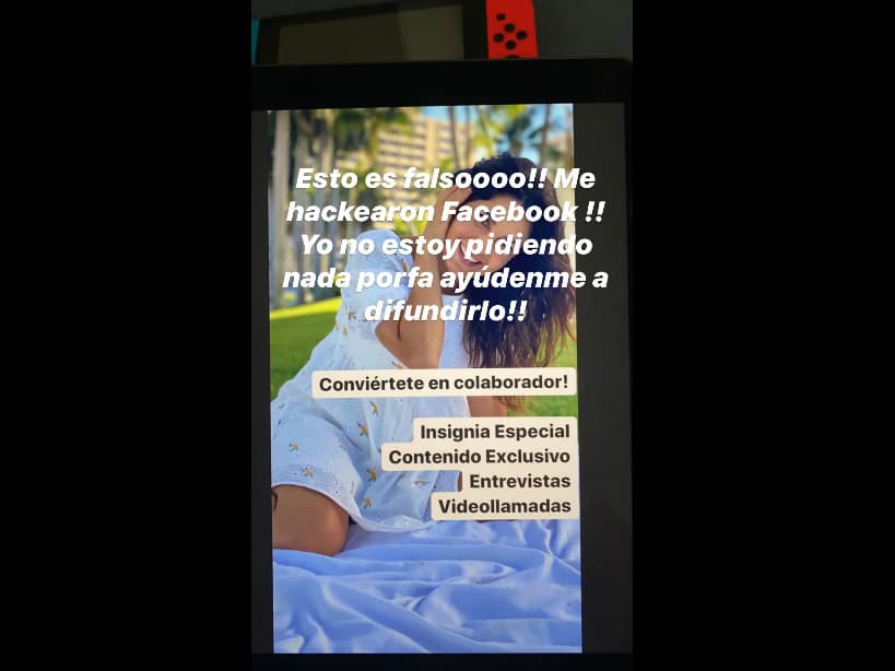 Mayrín Villanueva denuncia hackeo.