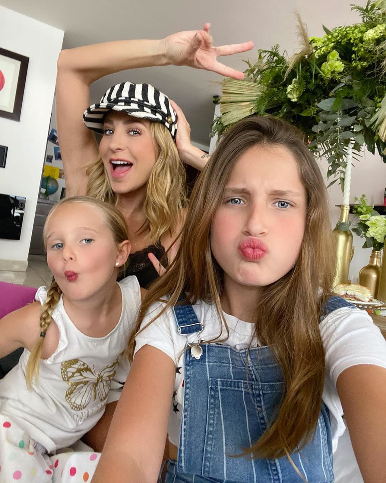 Geraldine Bazán pasa la cuarentena con sus hijas
