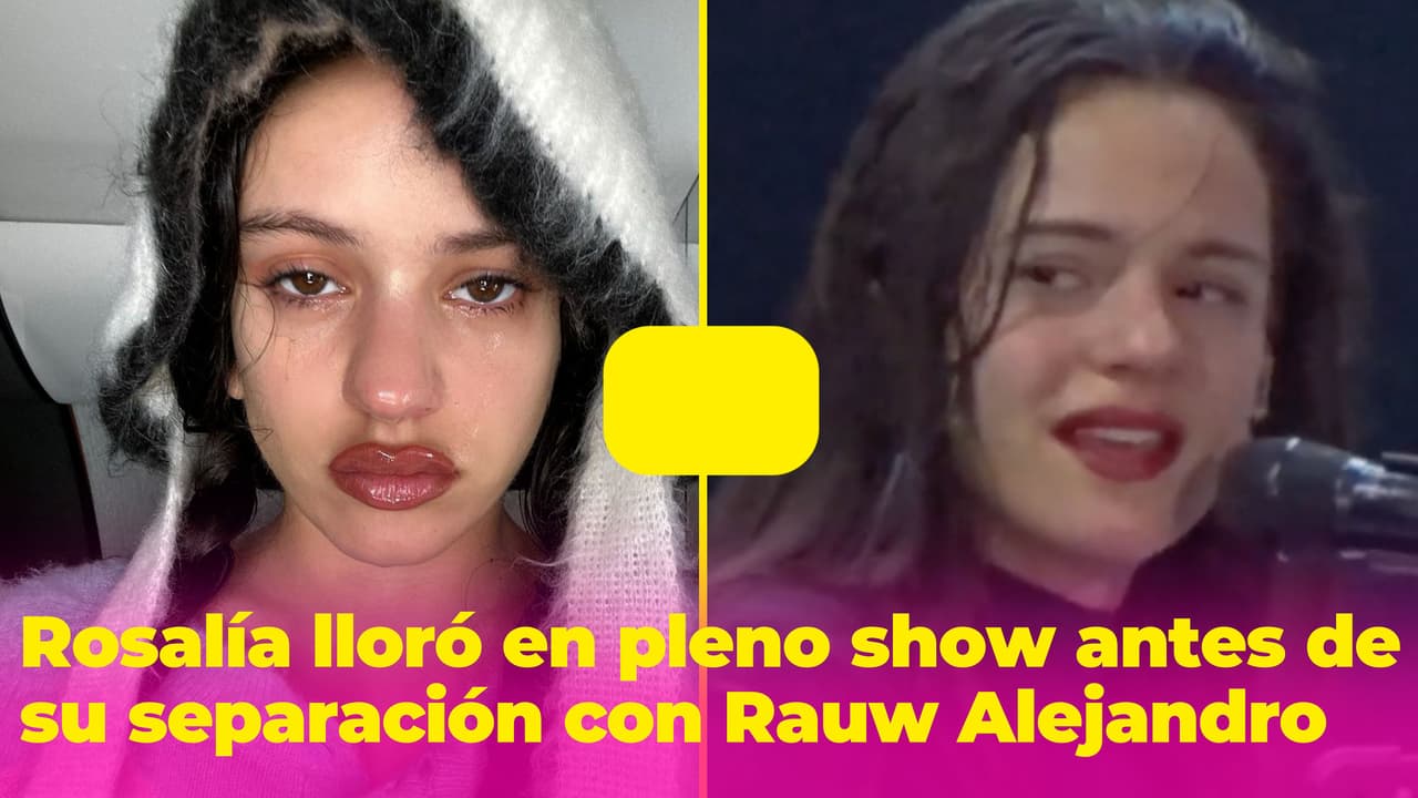 Rosalía rompió en llanto en pleno show poco antes del fin de su relación con Rauw Alejandro
