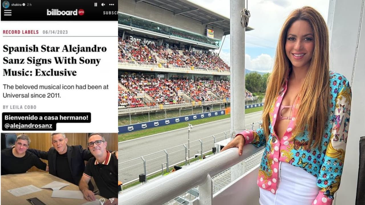 Shakira publicó un cariñoso mensaje para Alejandro Sanz la semana pasada luego de que él firmó con la actual disquera de la colombiana.