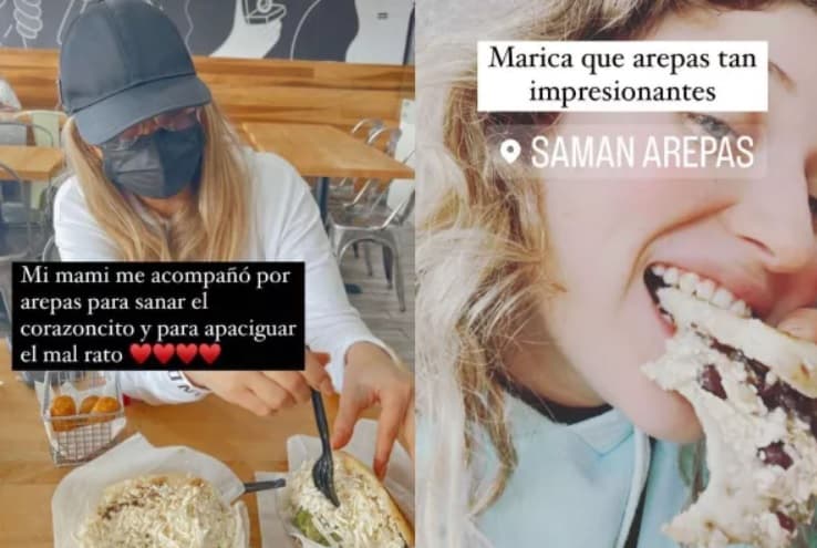Captan a Angélica Rivera comiendo arepas en Miami.