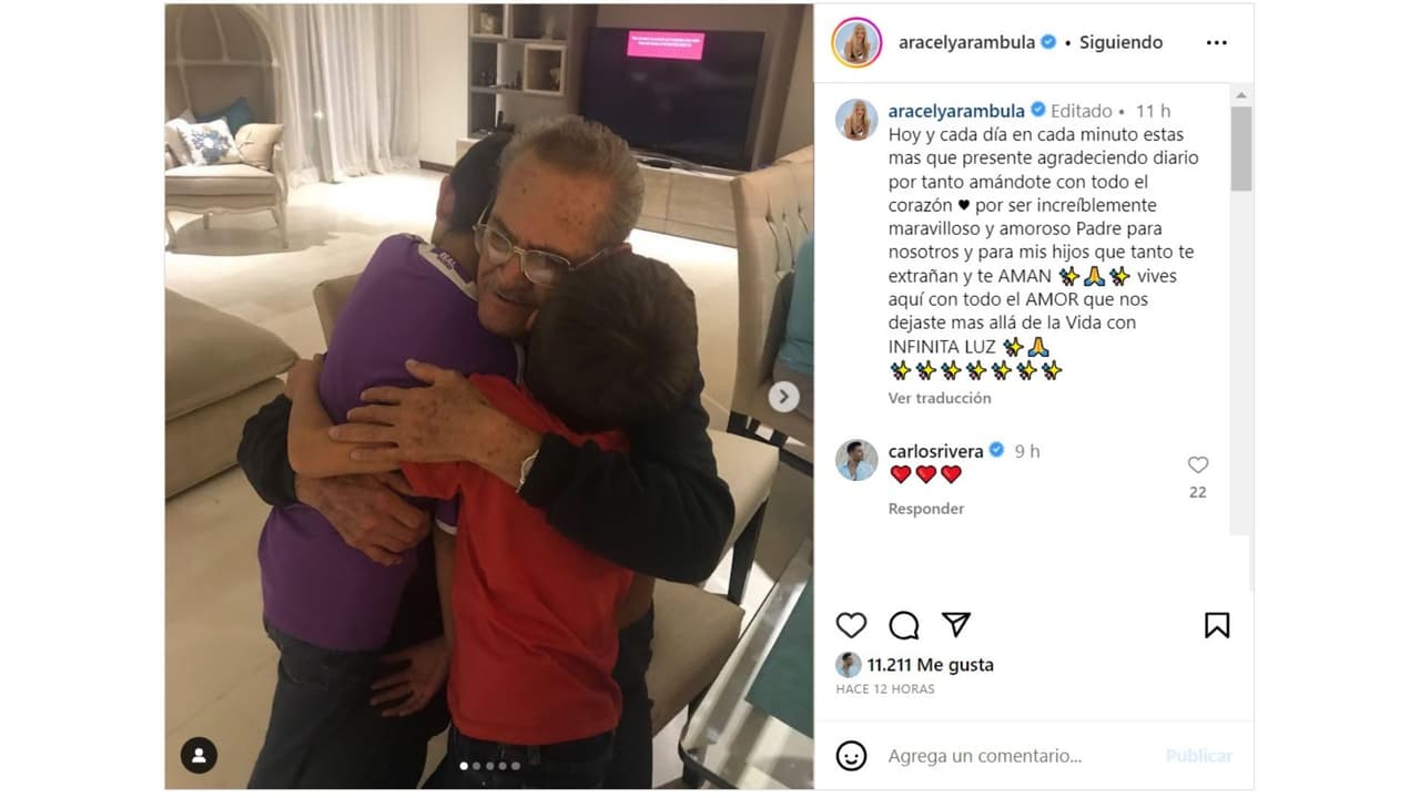 Aracely Arámbula recordó a su papá en el Día del Padre.