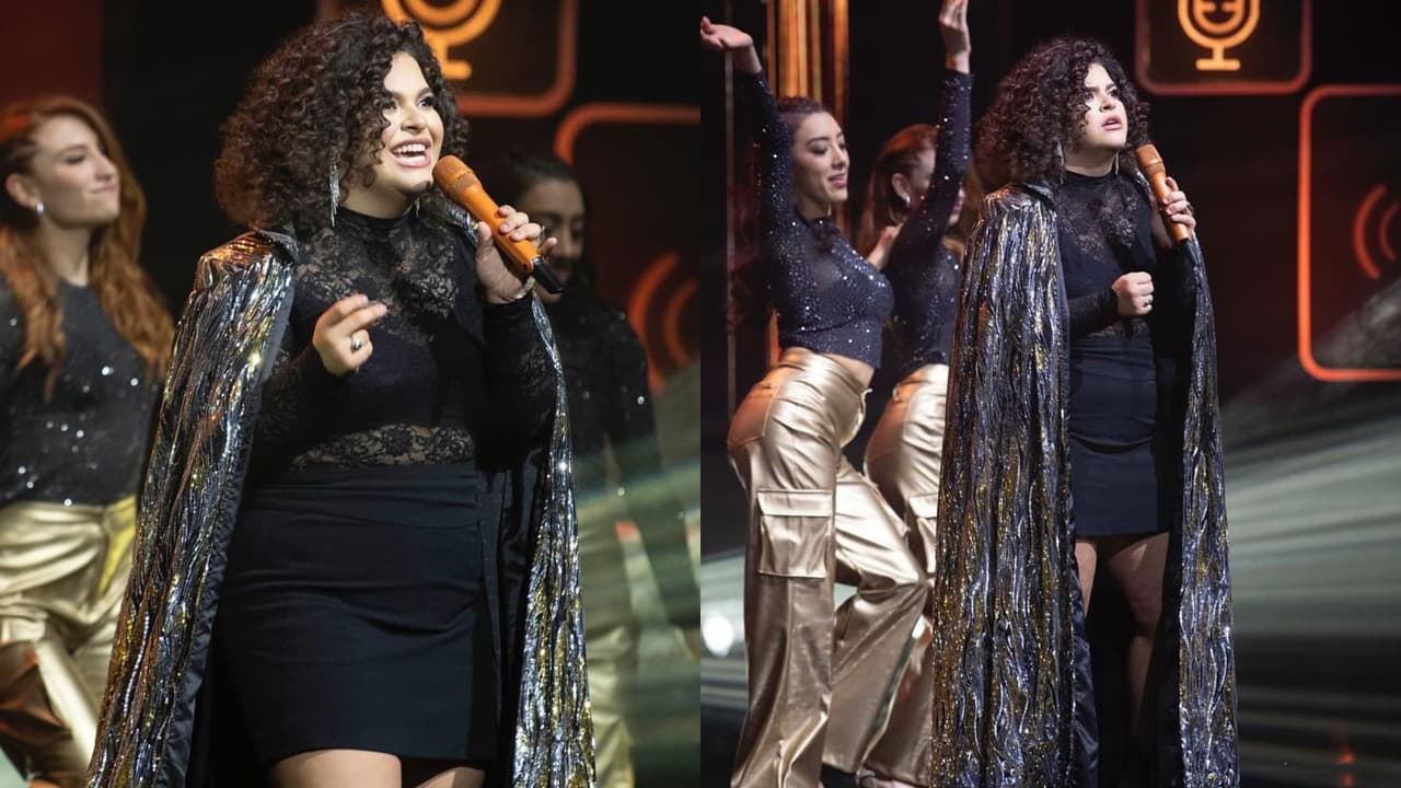 Lucero Mijares en el primer programa de Juego de Voces.