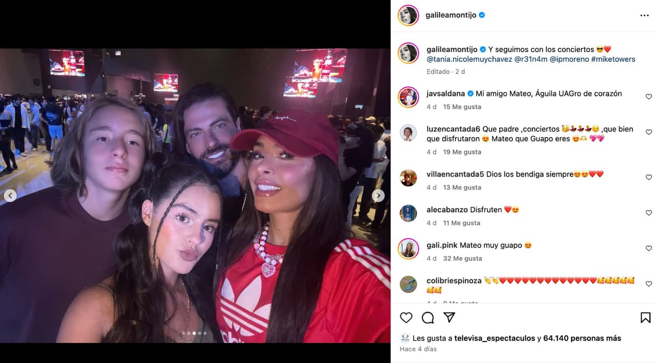 Mateo, Tania Nicole, Galilea Montijo e Isaac Moreno.