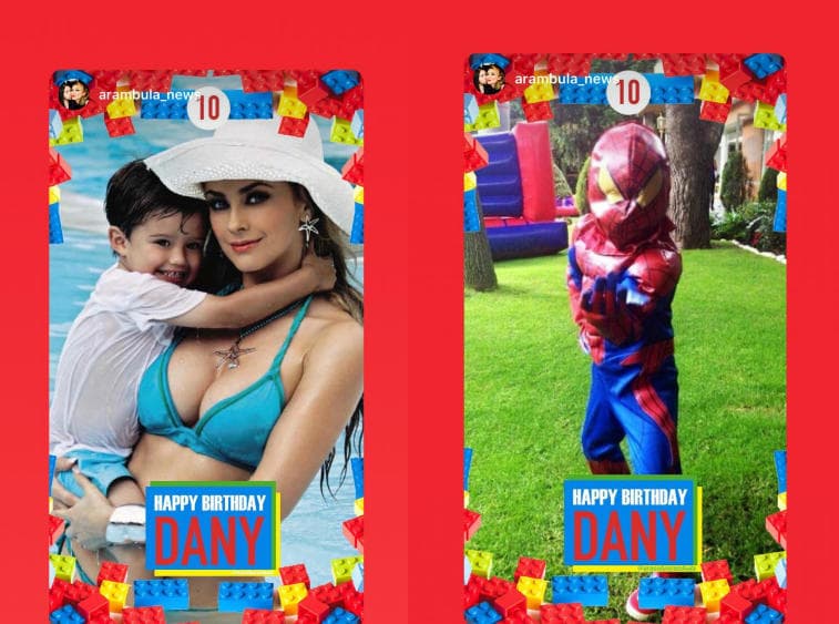 Aracely Arámbula compartió fotografías junto a su hijo