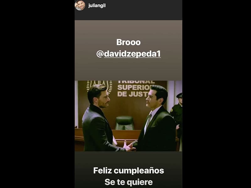 Julián Gil celebró a su compañero de telenovela