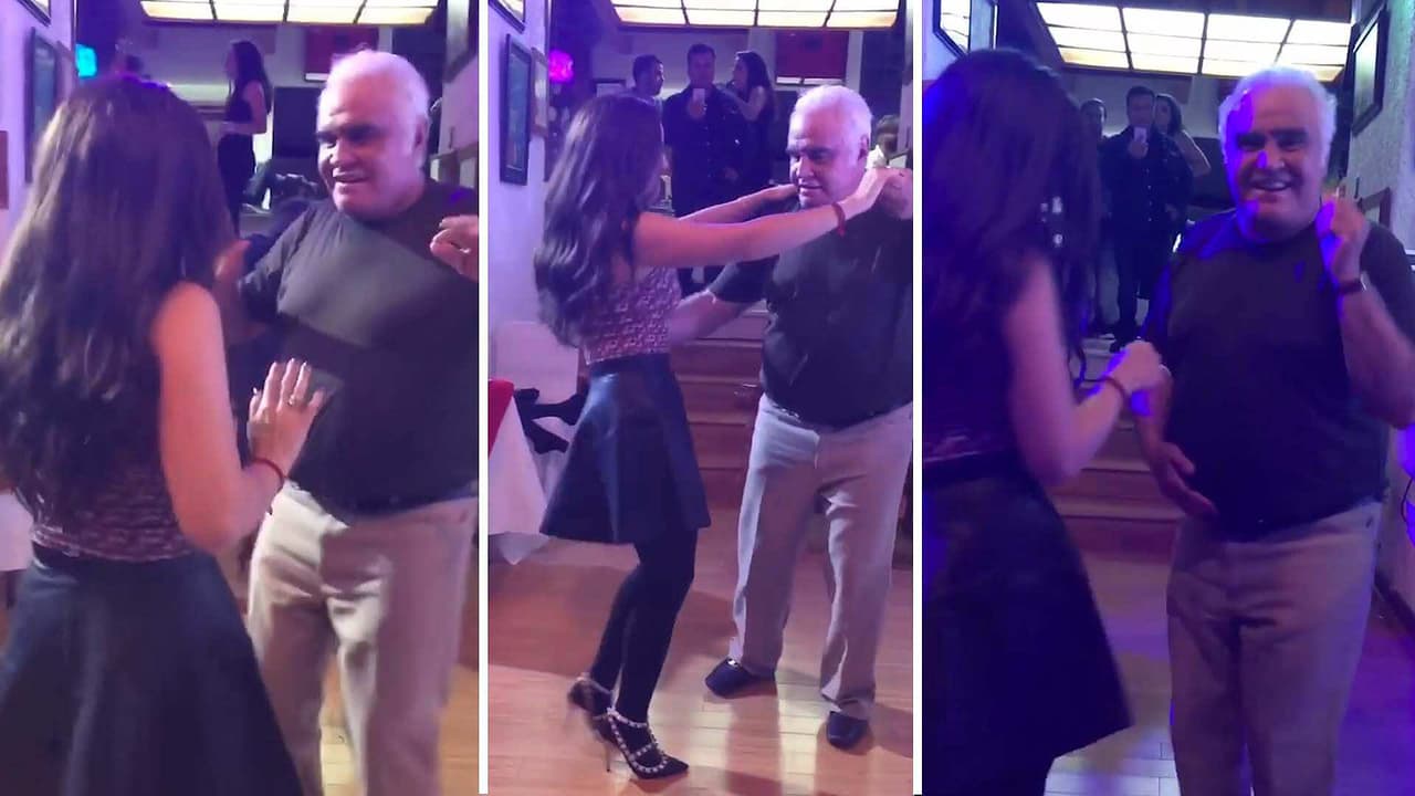 Difunden video de Vicente Fernández bailando cumbia como nunca antes junto a su nieta