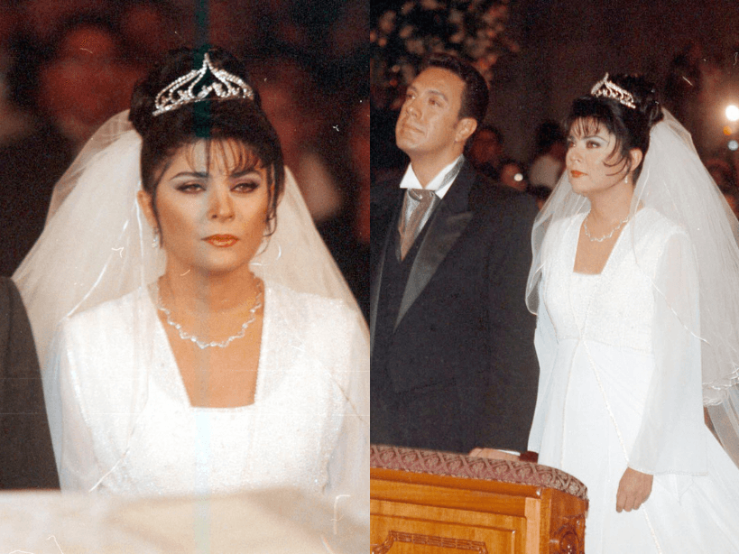 Después de la ‘boda falsa’ que tuvo con Eugenio Derbez, Victoria Ruffo se casó con el amor de su vida, Omar Fayad, el 16 de marzo de 2001 en la iglesia de San Agustín en Polanco. La actriz deslumbró con su atuendo, el cual fue confeccionado por Mitzy y tuvo una larga cola, de varios metros de largo.
