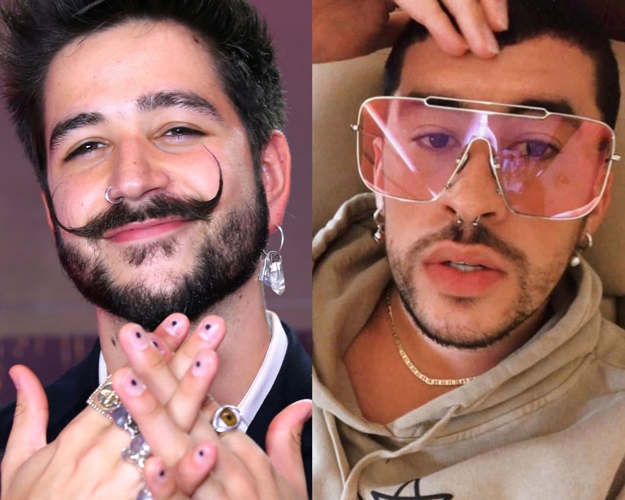 Además de Camilo y Bad Bunny presumen piercings.