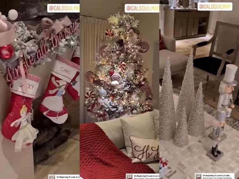 Jacky Bracamontes presume su árbol de Navidad.
