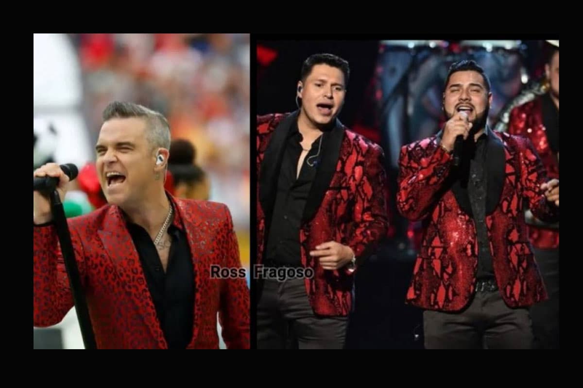 Pareciera que Robbie le "robó" el look a la Banda MS
