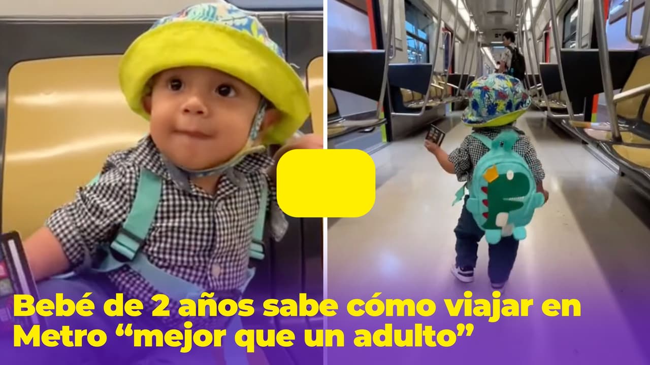 Bebé de 2 años sabe viajar en Metro “mejor que un adulto” y causa furor en TikTok