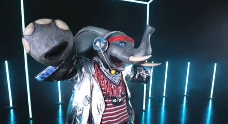 Elefante irradia alegría para ¿Quién es la Máscara? 2020 y muestra sus mejores pasos de baile