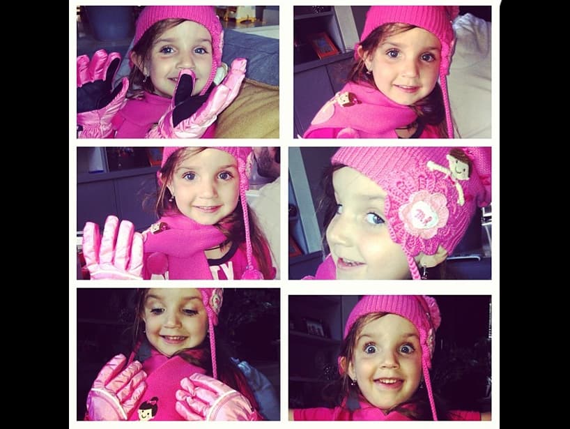 “#Inesita amaneció diciendo ‘mamá, estoy lista para conocer la nieve’ jajaja #LaAmo #FrasesDeNiños #EllaSevistióSolita”, escribió Inés en su publicación que compartió en enero de 2014.